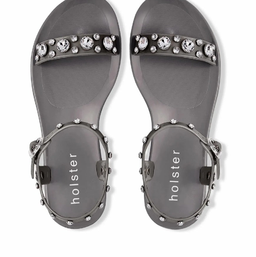 Holster Women's Glitz Strappy Sandals in Pewter Holster Fashion