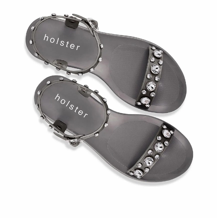 Holster Women's Glitz Strappy Sandals in Pewter Holster Fashion