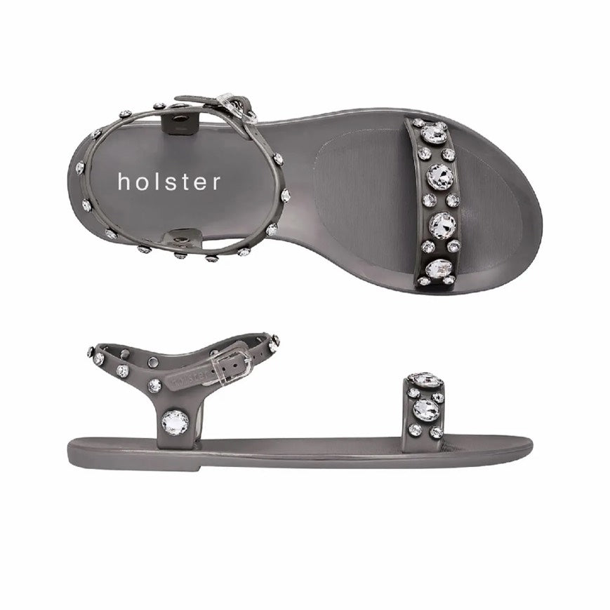 Holster Women's Glitz Strappy Sandals in Pewter Holster Fashion